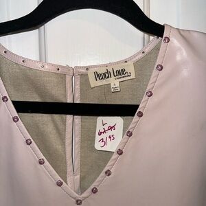 Peach Love California Light Pink V-Neck Top